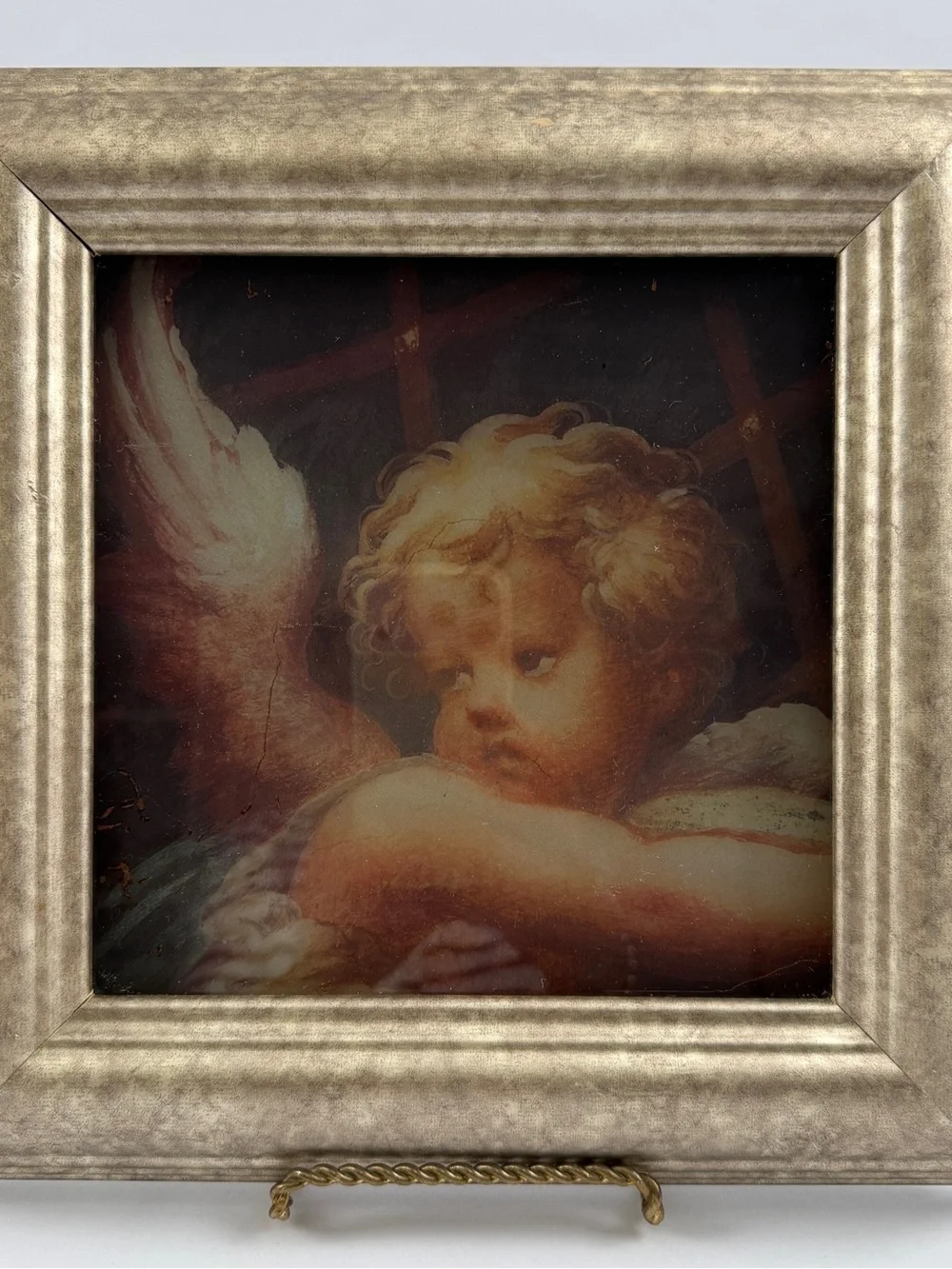 Print Pair of Angel Cherub Wall Panels, Empire Art Framed Decor, Classical Style